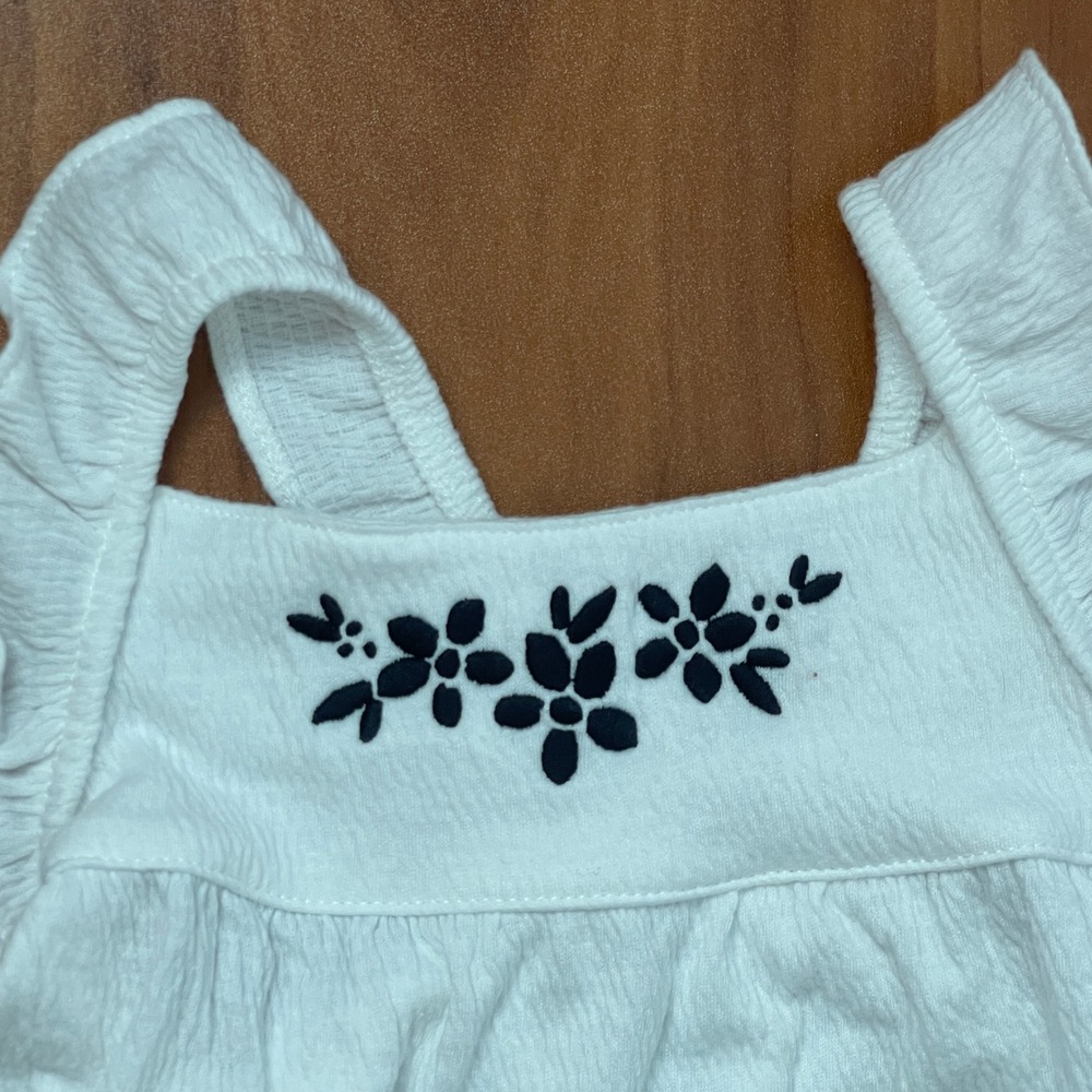Carter's Just One You Baby Girls 18M White Ruffle Top and Floral Shorts 2-pc Set - Picture 4 of 9